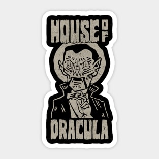 House of Dracula Vintage Halloween Sticker